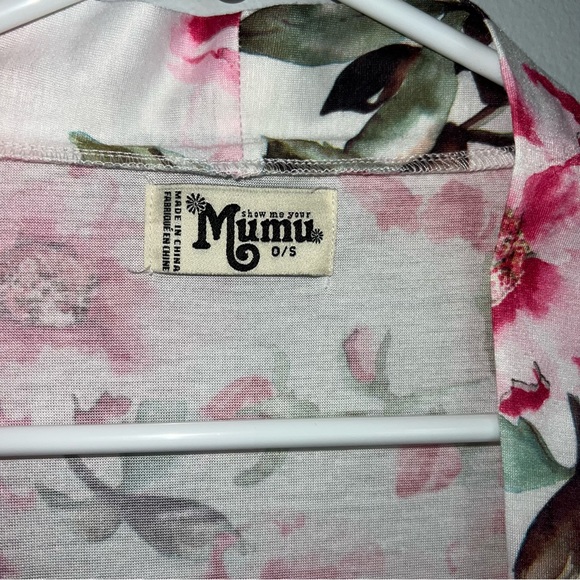 &Show me your mumu open front long cardigan flowers rose peonies floral pink o/s - Picture 2 of 7